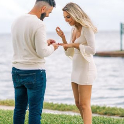 Photo of a Couple Getting Engaged